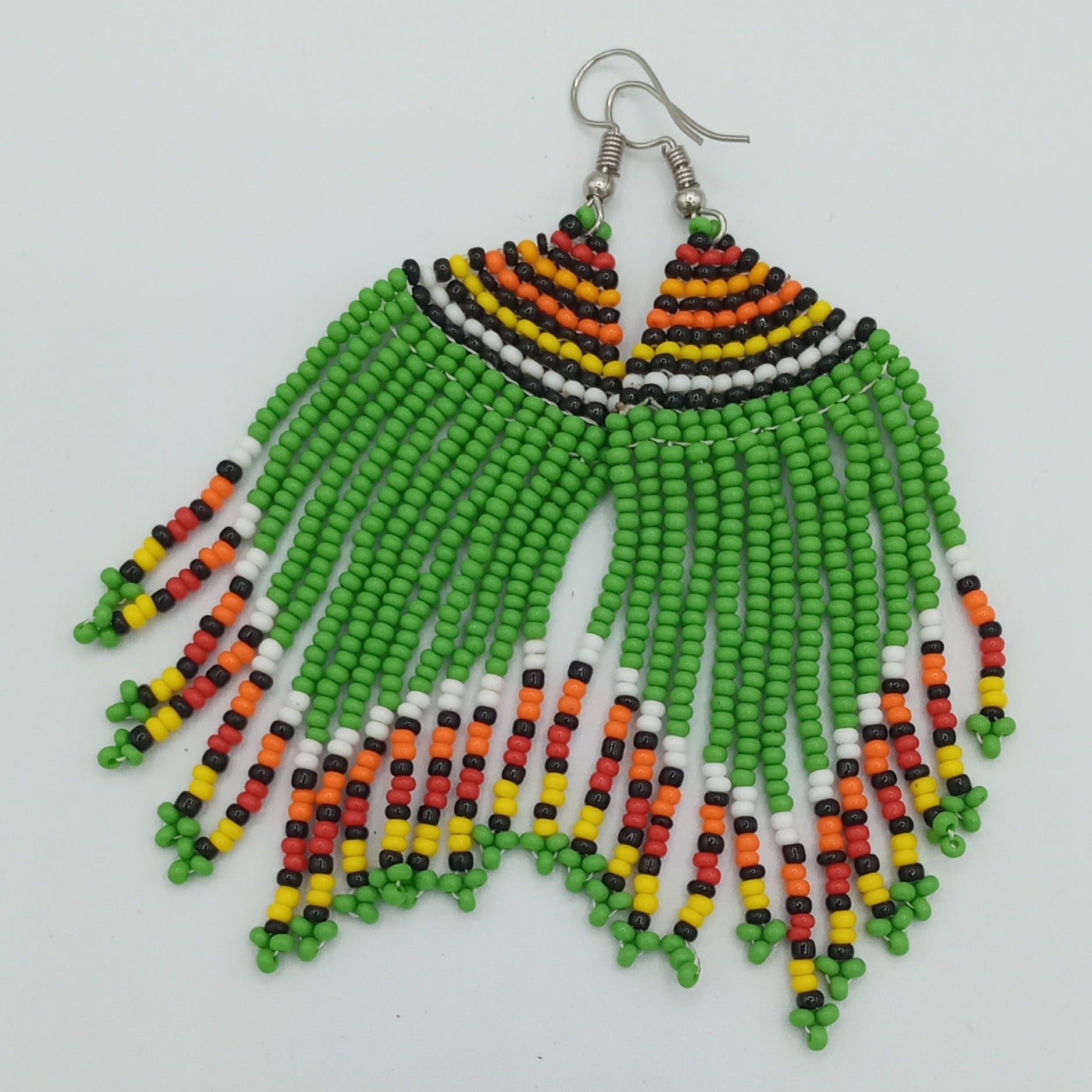 African beaded store earrings