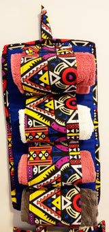 Searching for the ideal hand towel holder? Brighten your kitchen/bathroom and increase your storage space with this gorgeous African print hand towel holder.