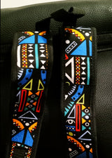 African Print Leather Backpack - SisiMuj