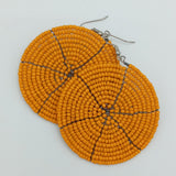 Round African Beaded Earrings - SisiMuj