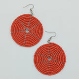 Round African Beaded Earrings - SisiMuj
