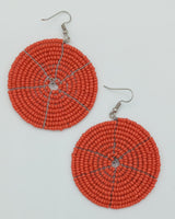 Round African Beaded Earrings - SisiMuj