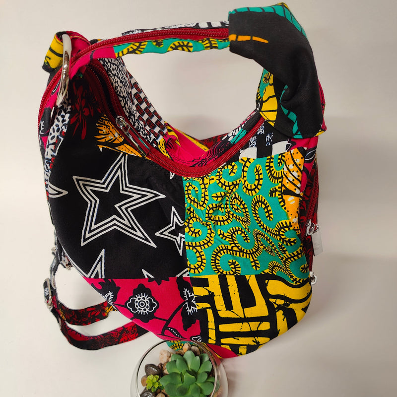 Colorful multipurpose patterned handbag