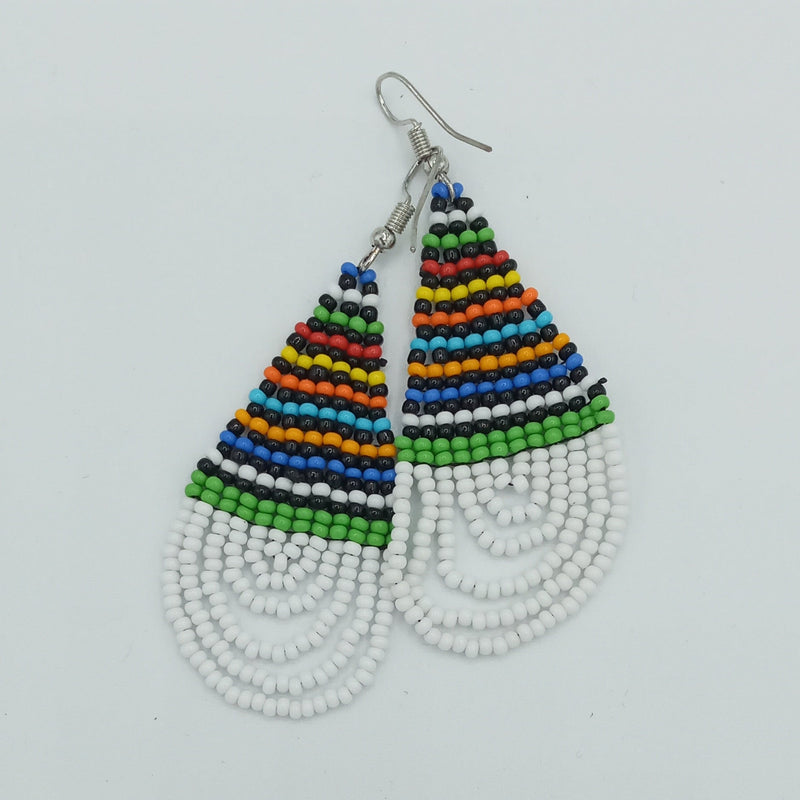 Explore our range of unique handcrafted beaded earrings. Find the perfect pair to suit your style and express yourself, or gift to a loved one. Beaded necklace. Ankara necklace. Semi-precious necklace. Gemstone necklace. Bracelets. Earrings.