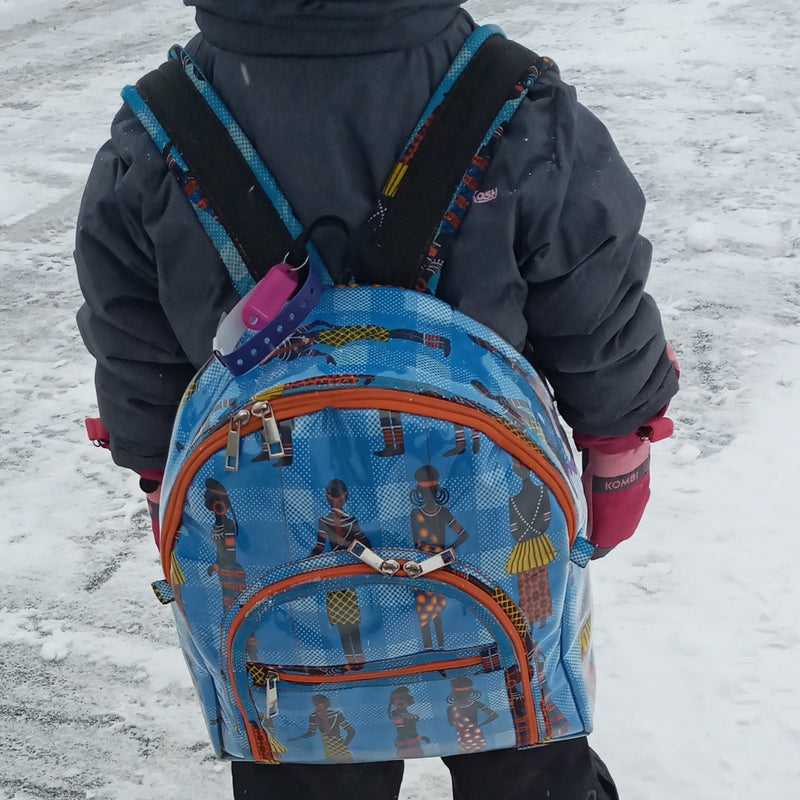 Made from durable, water-resistant plastic, the Kids Ankara Waterproof Backpack is made to stand up to those wet school days. Check out our unique handmade bags.