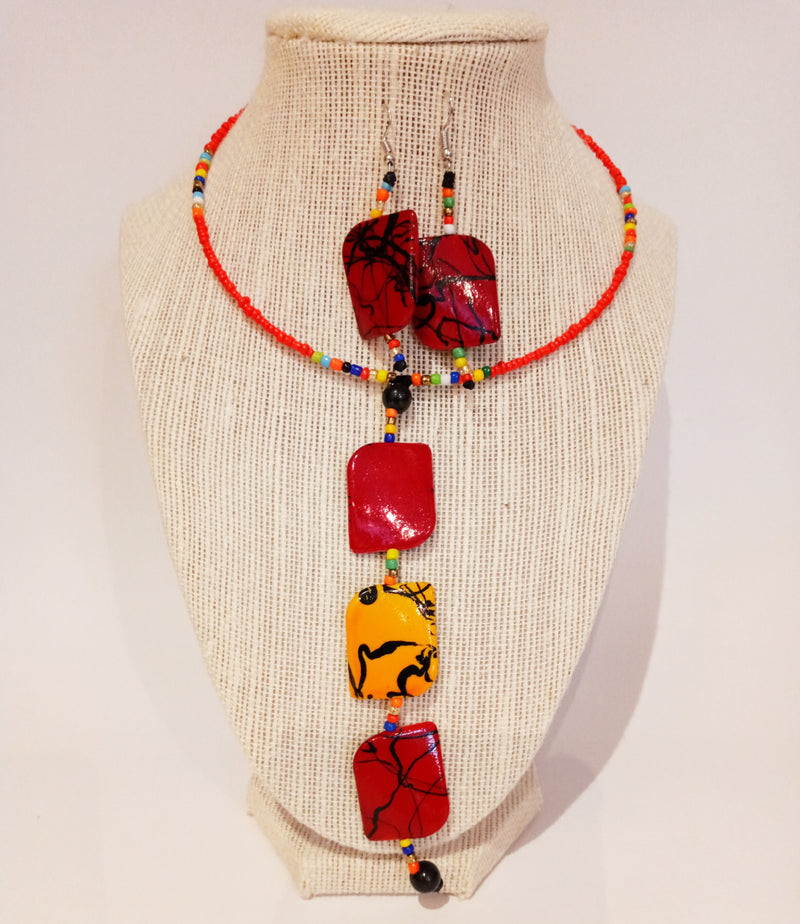 Explore our range of unique handcrafted necklaces. Find the perfect necklace to suit your style and express yourself, or gift to a loved one. Beaded necklace. Ankara necklace. Semi-precious necklace. Gemstone necklace. Bracelets. Earrings.