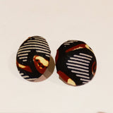 Check out our handmade bracelets and earrings selection. Ankara. Wax. Button earring.