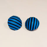 Check out our handmade bracelets and earrings selection. Ankara. Wax. Button earring.