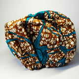 Bonnet en satin d'Ankara