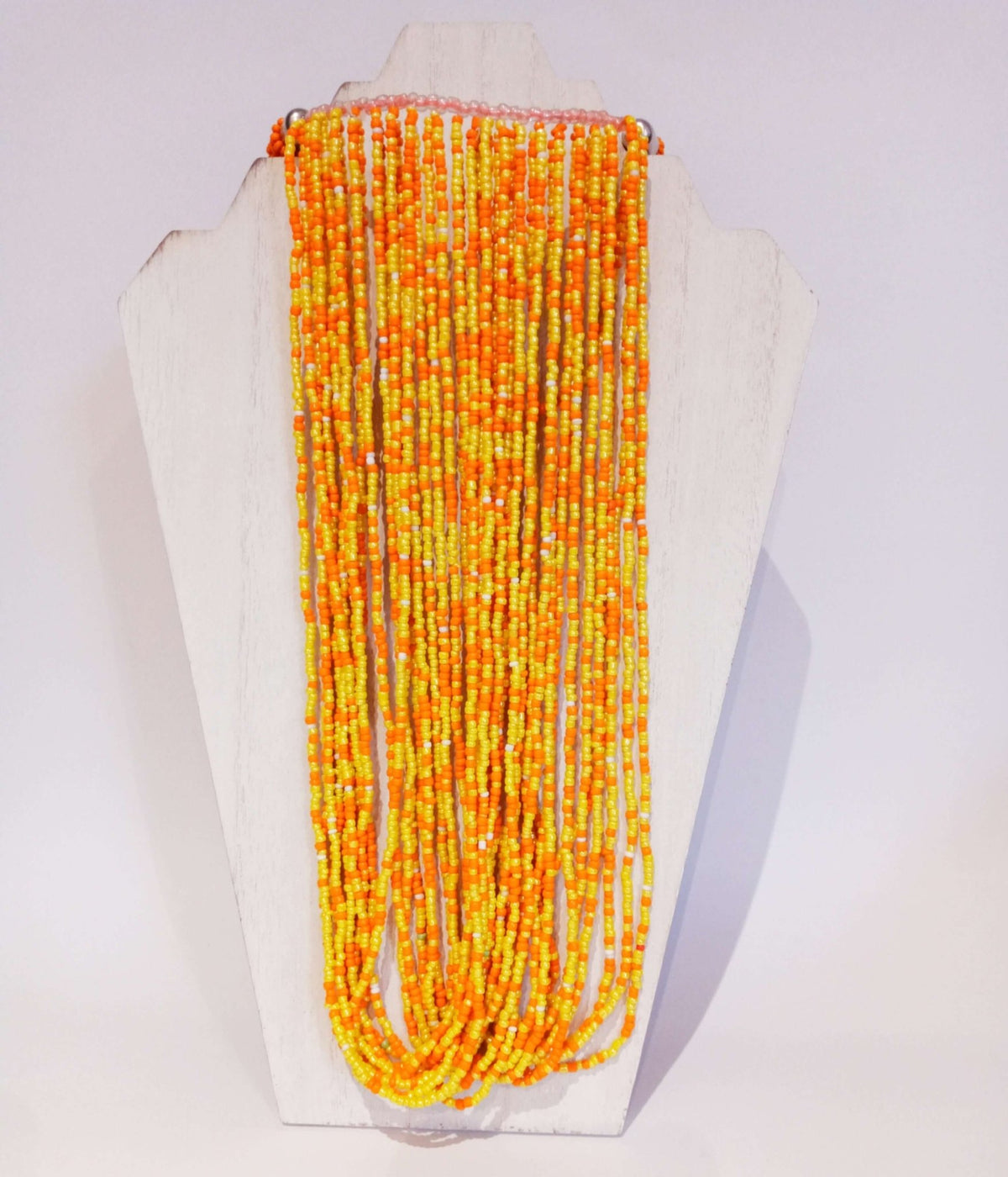 African Beaded Cascade Necklace - SisiMuj