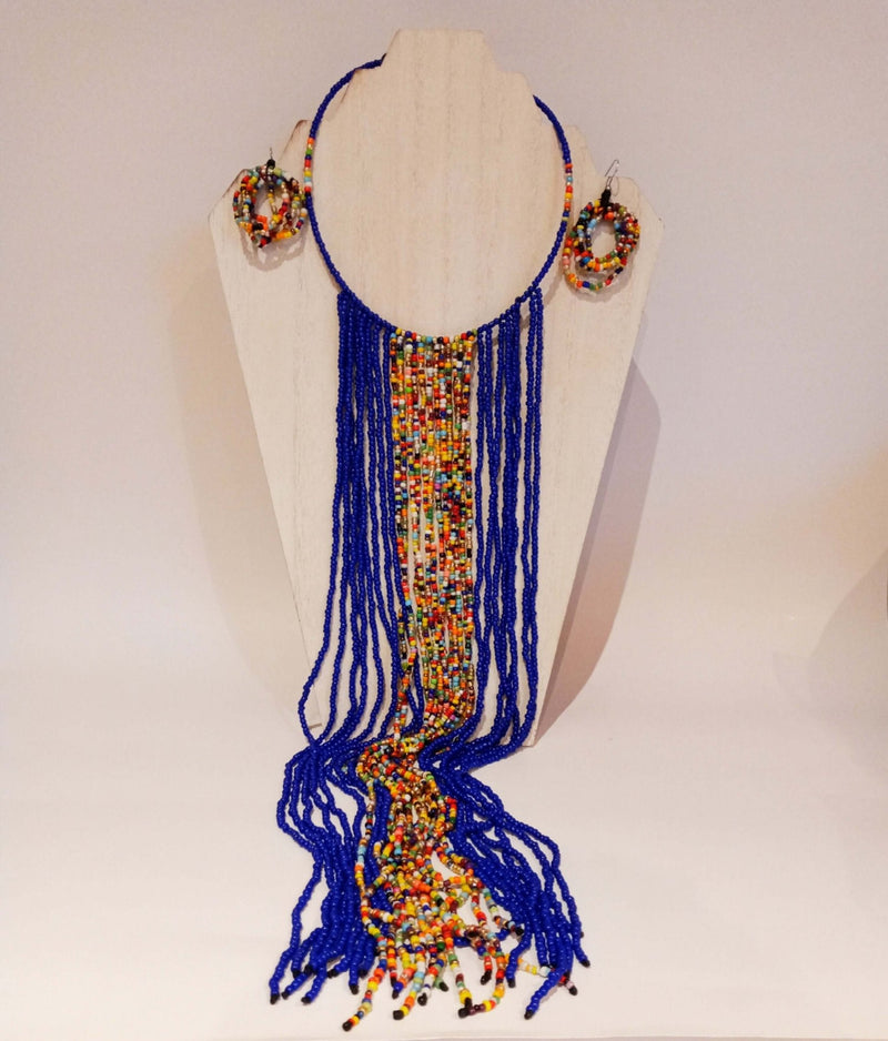 African Beaded Necklace Set - SisiMuj