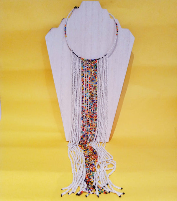 African Long - Beaded Necklace - SisiMuj