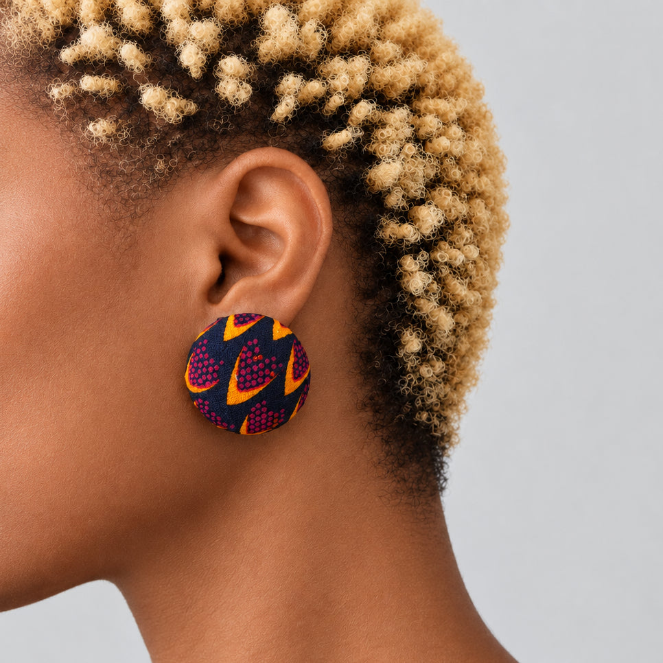 Button Earrings - SisiMuj
