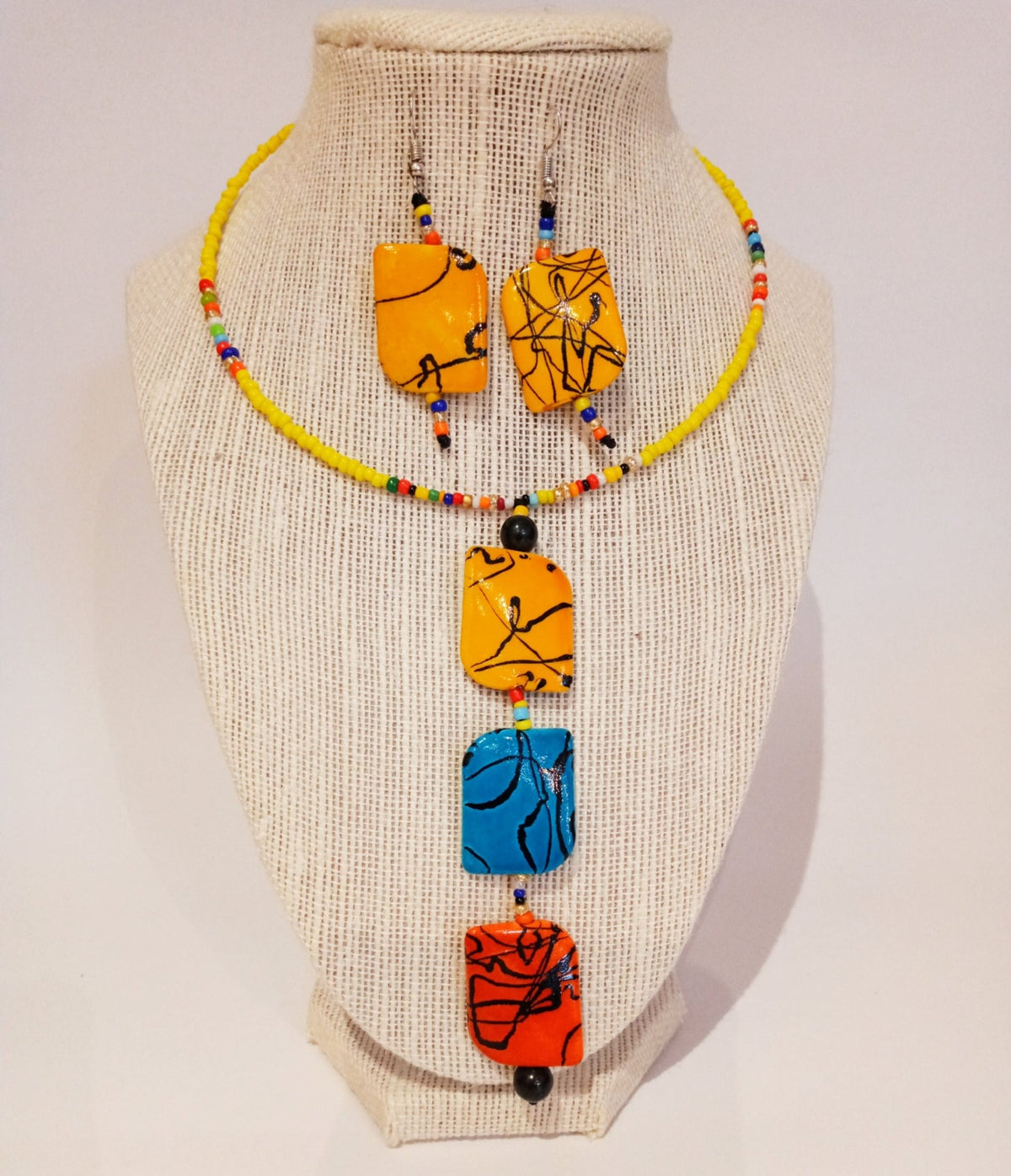 Contemporary Beaded Earrings Set - SisiMuj
