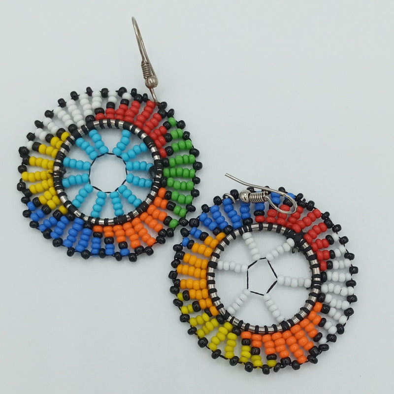 Long African Beaded Earrings - SisiMuj