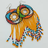 Long African Beaded Earrings - SisiMuj