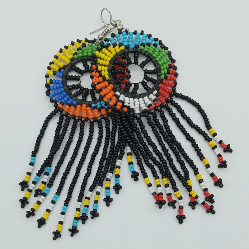 Long African Beaded Earrings - SisiMuj