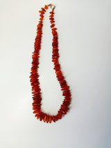 Red Coral Pieces Necklace - SisiMuj