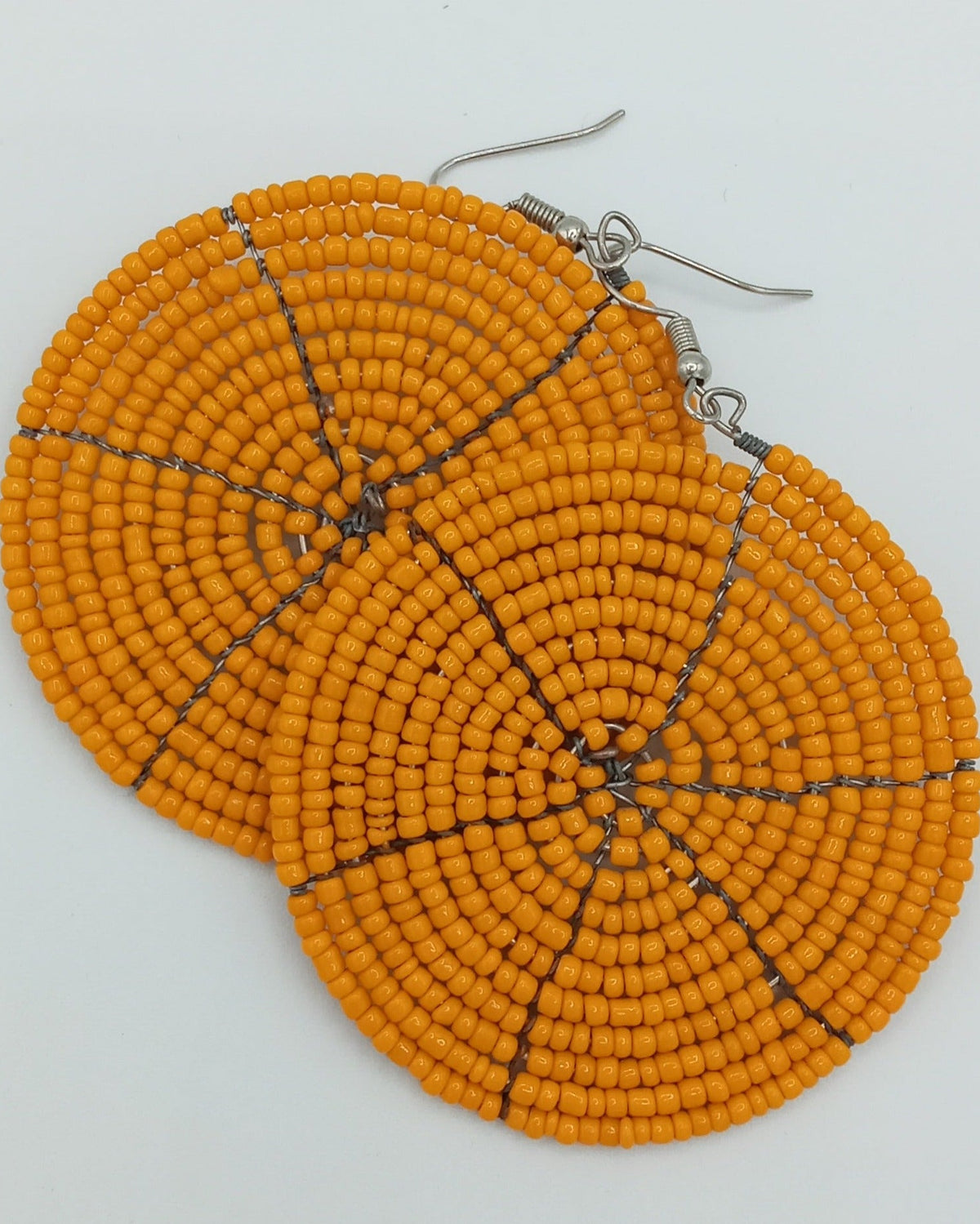 Round African Beaded Earrings - SisiMuj
