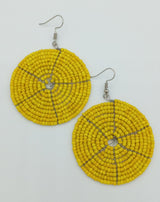 Round African Beaded Earrings - SisiMuj