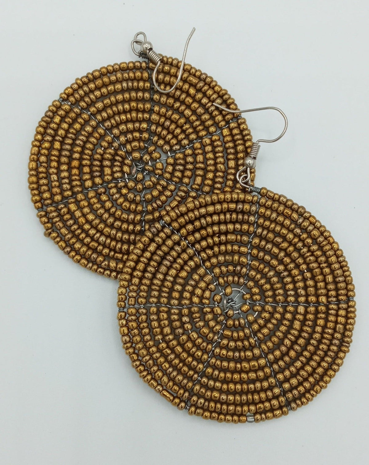 Round African Beaded Earrings - SisiMuj