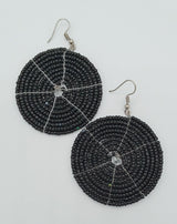 Round African Beaded Earrings - SisiMuj