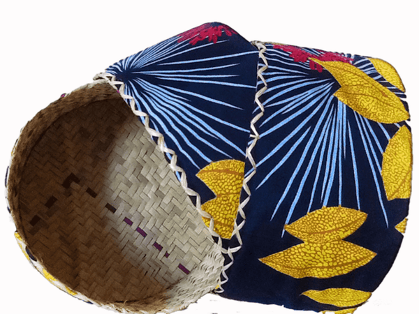 Tropical Ankara Raffia baskets (Set of 3) - SisiMuj